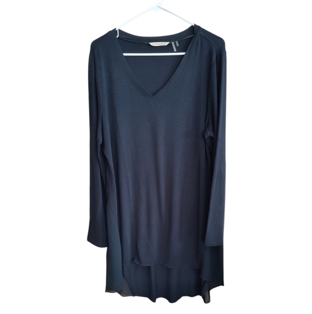 Soft Surroundings Jersey Knit Long Sleeve V-Neck Tunic/Dress  Size L